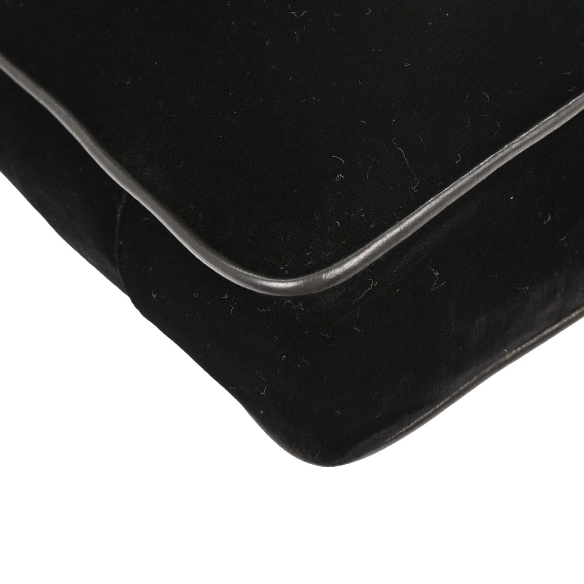 Chanel Black Velvet Shoulder Tote Bag