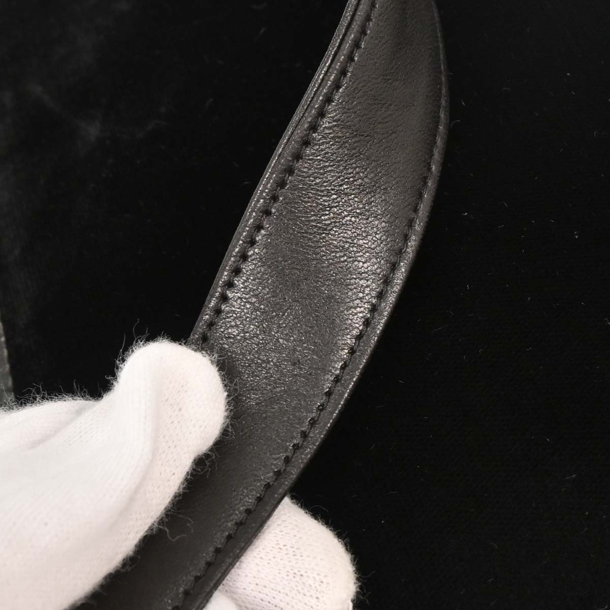 Chanel Black Velvet Shoulder Tote Bag