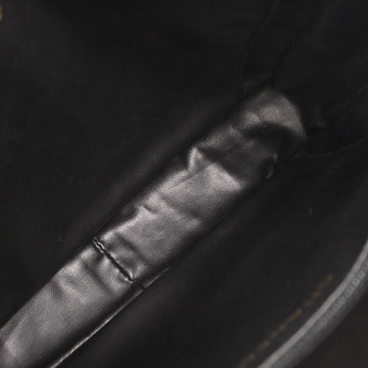 Chanel Black Velvet Shoulder Tote Bag