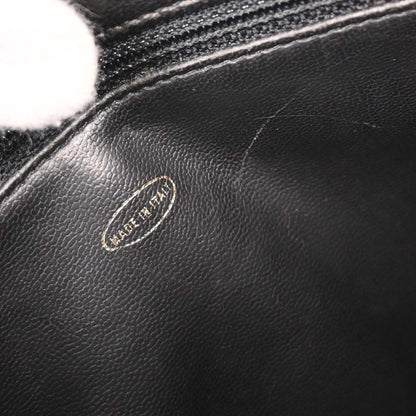 Chanel Black Velvet Shoulder Tote Bag