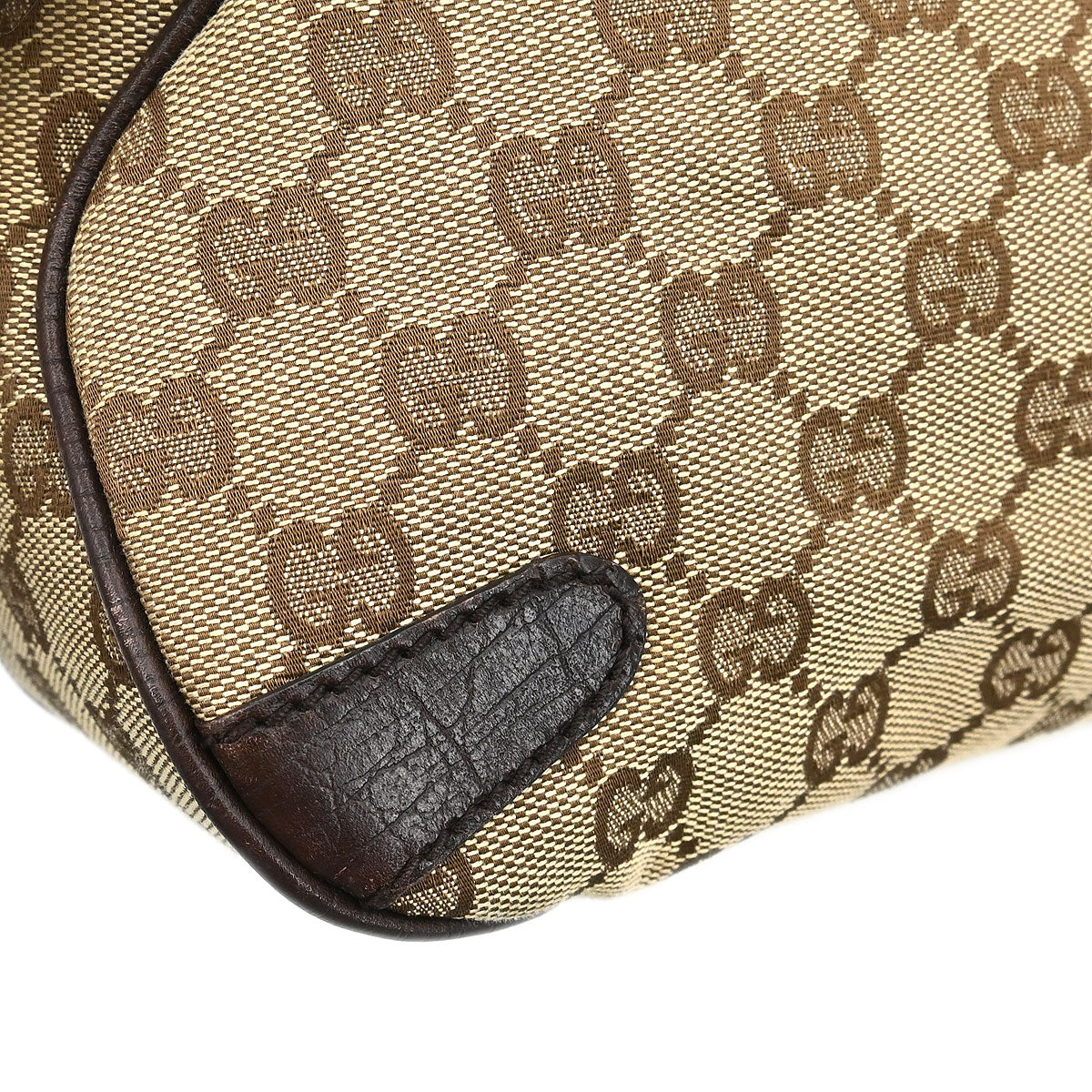 Gucci Beige Canvas Horsebit GG Handbag
