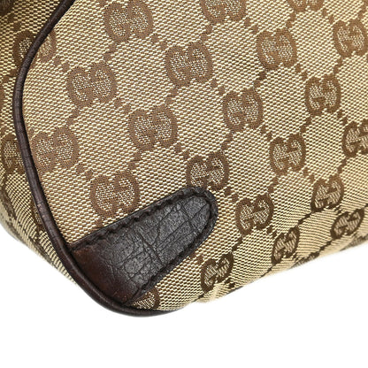 Gucci Beige Canvas Horsebit GG Handbag