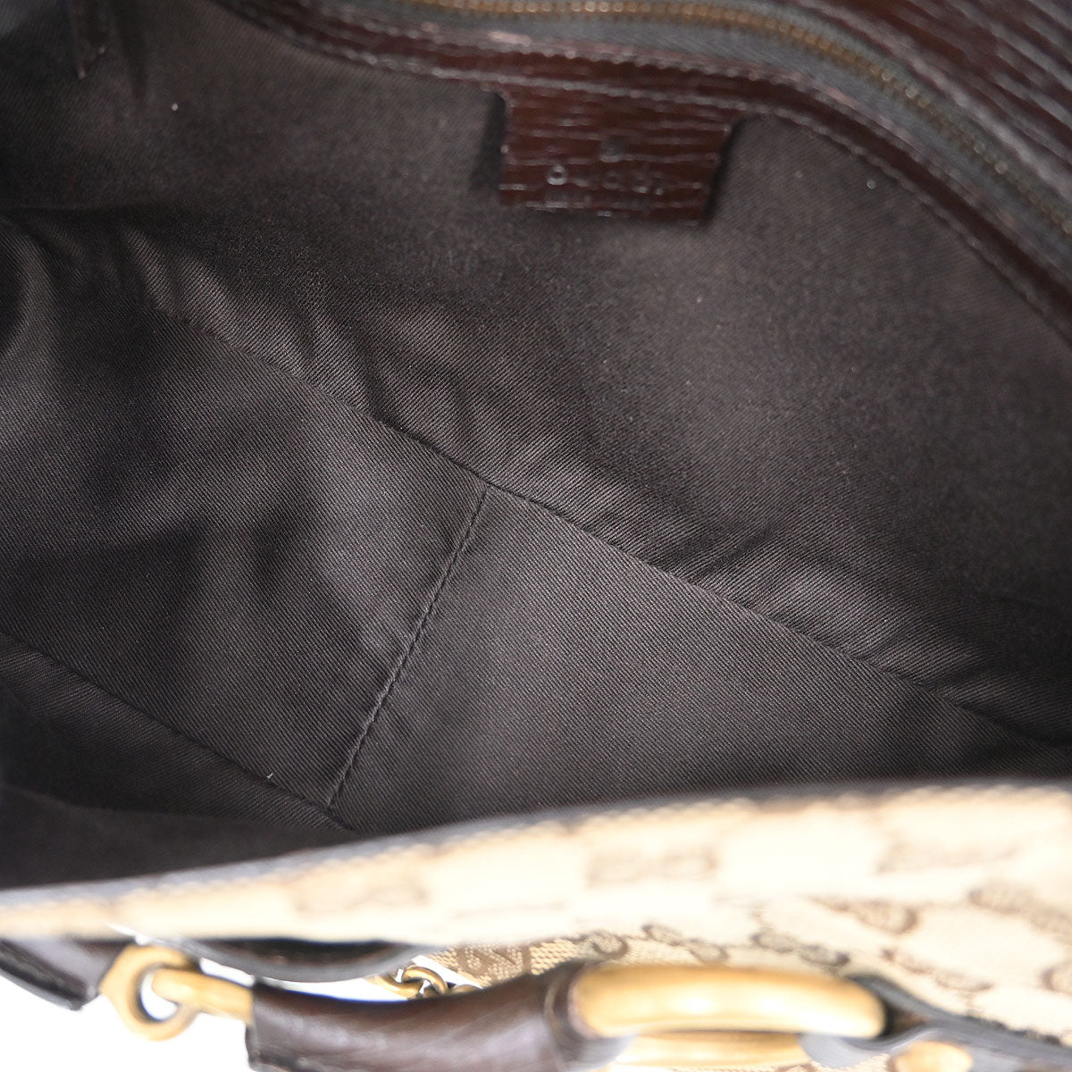 Gucci Beige Canvas Horsebit GG Handbag