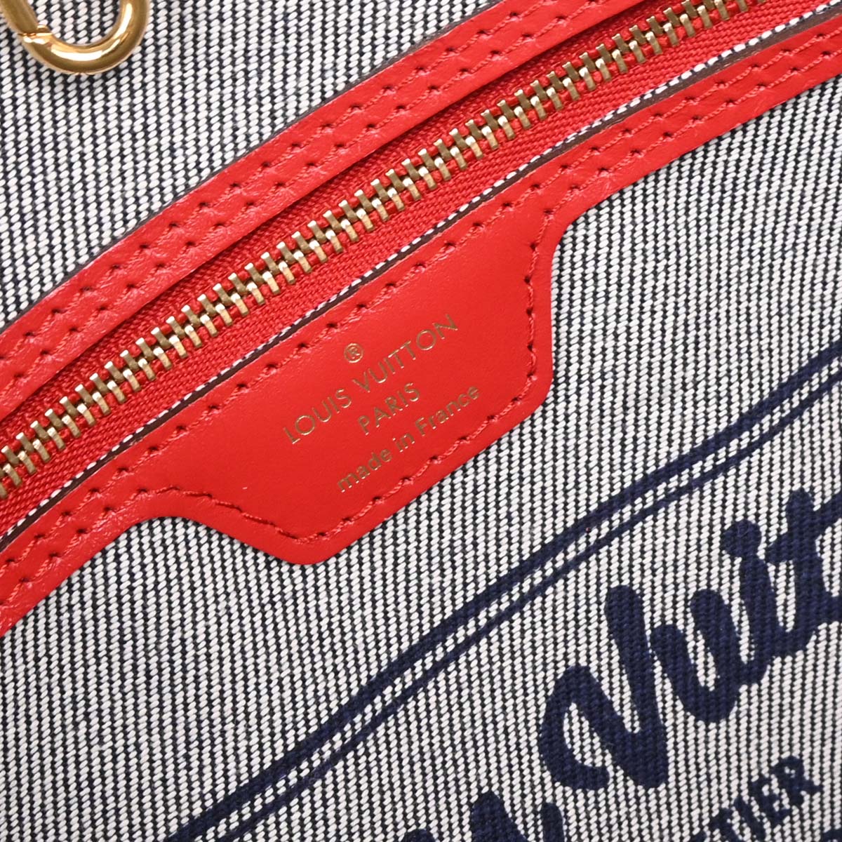 Louis Vuitton Monogram Denim Neverfull MM Shoulder Tote Bag M44981