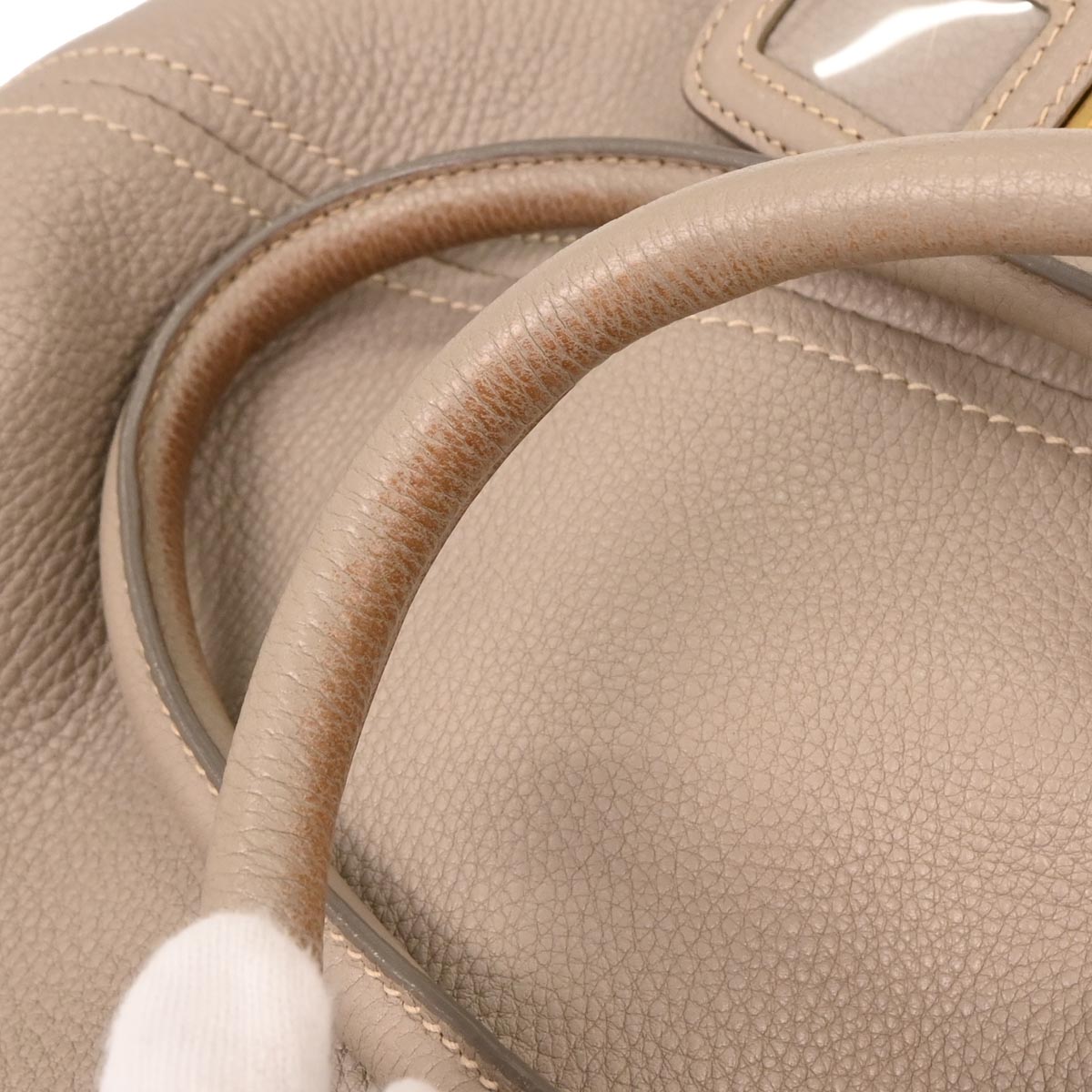 Prada Gray Leather 2way Shoulder Handbag