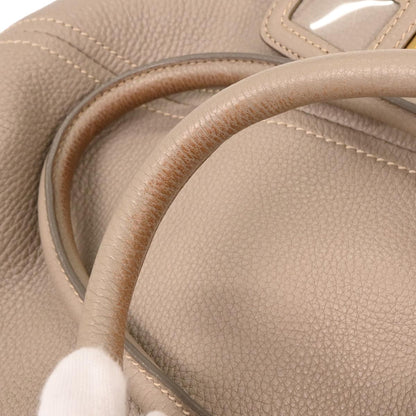 Prada Gray Leather 2way Shoulder Handbag