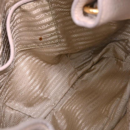 Prada Gray Leather 2way Shoulder Handbag