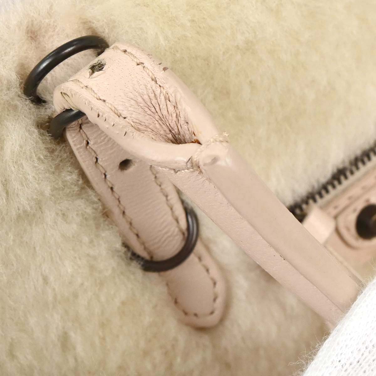 Balenciaga White Mouton Papier A6 2way Shoulder Handbag