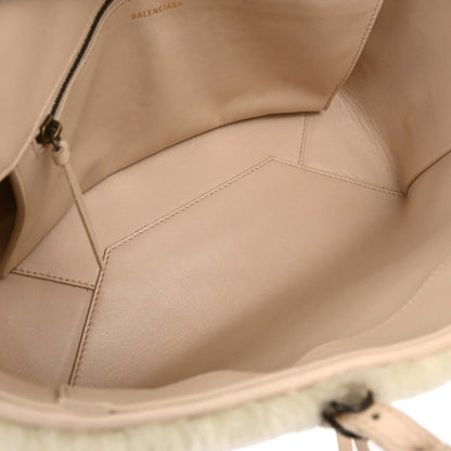 Balenciaga White Mouton Papier A6 2way Shoulder Handbag