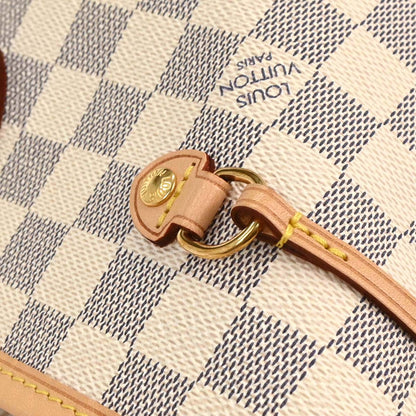 Louis Vuitton Damier Azur Neverfull MM Shoulder Tote Bag N41361