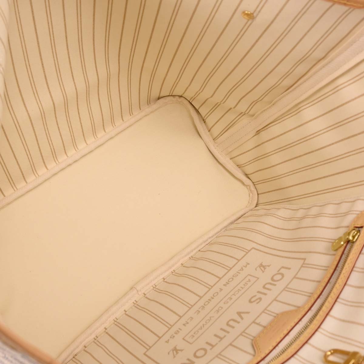 Louis Vuitton Damier Azur Neverfull MM Shoulder Tote Bag N41361