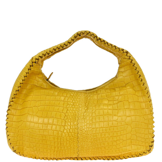 Bottega Veneta * Yellow Crocodile Hobo Bag