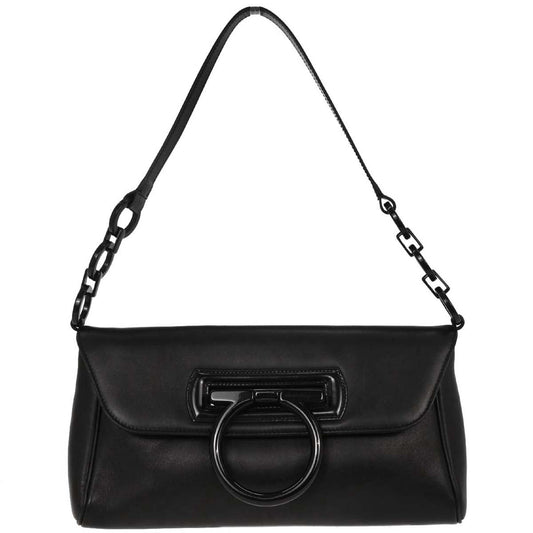 Salvatore Ferragamo Black Gancini Handbag