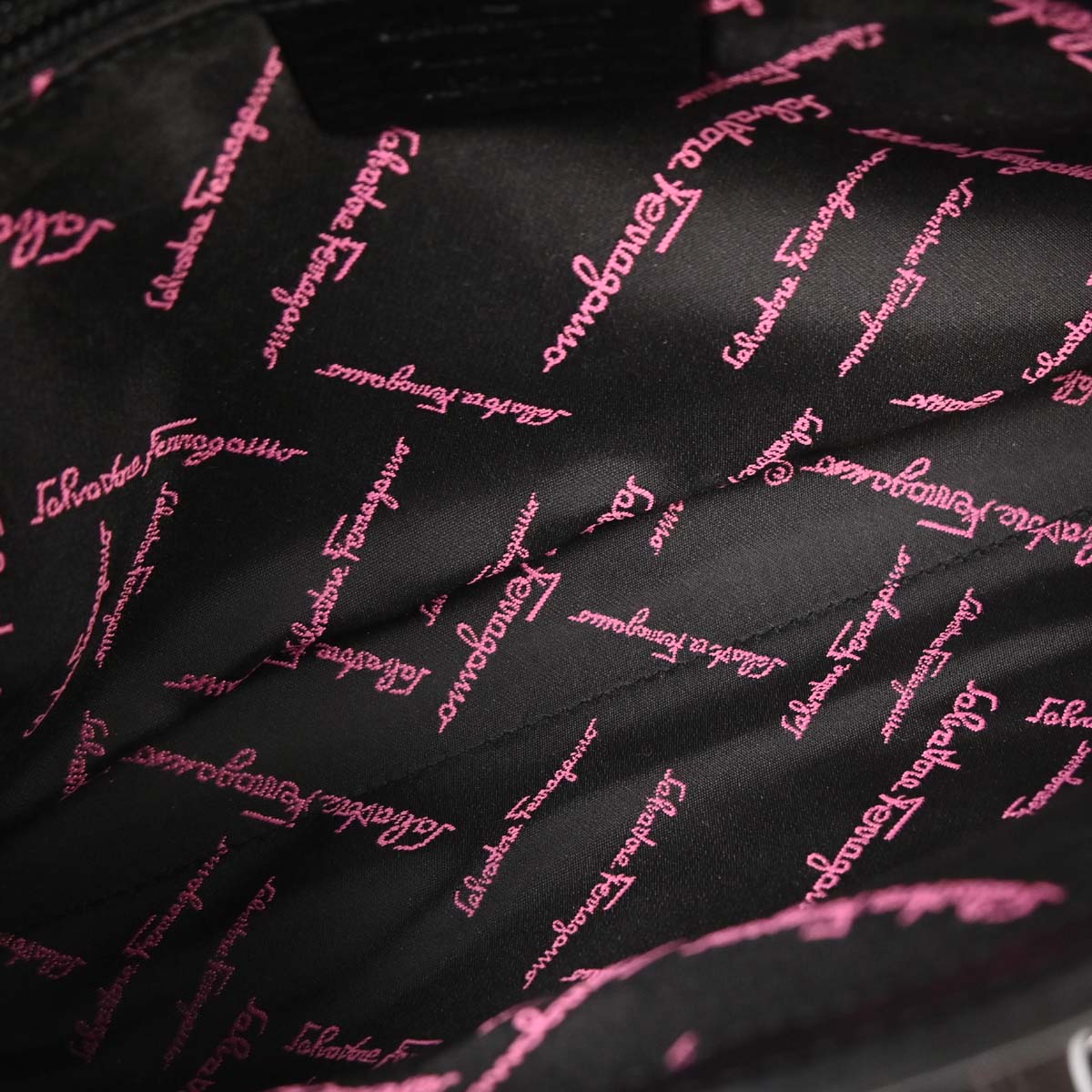 Salvatore Ferragamo Black Gancini Handbag