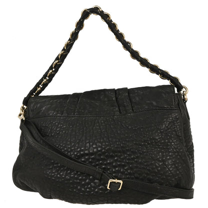 Fendi Black Leather 2way Shoulder Handbag