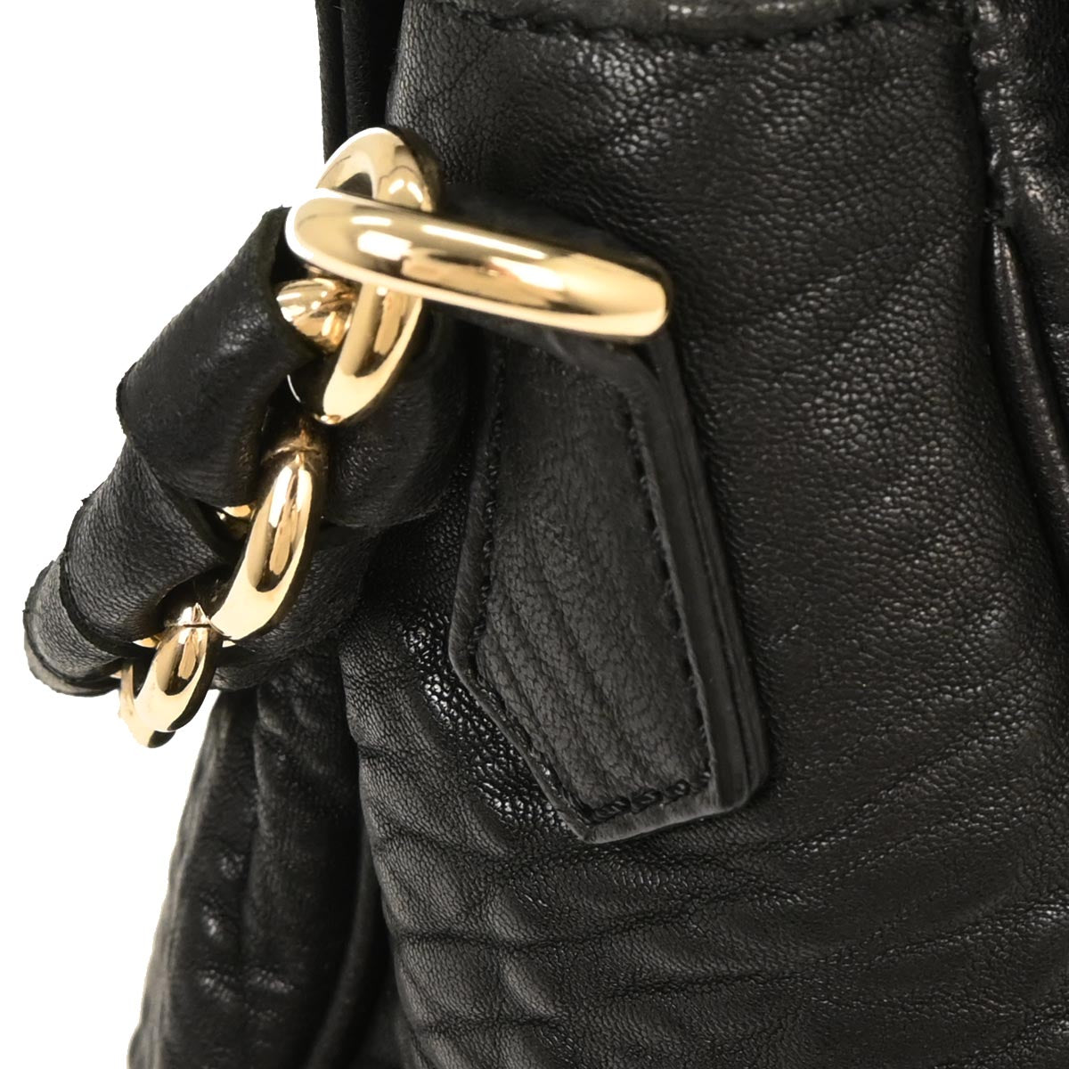 Fendi Black Leather 2way Shoulder Handbag