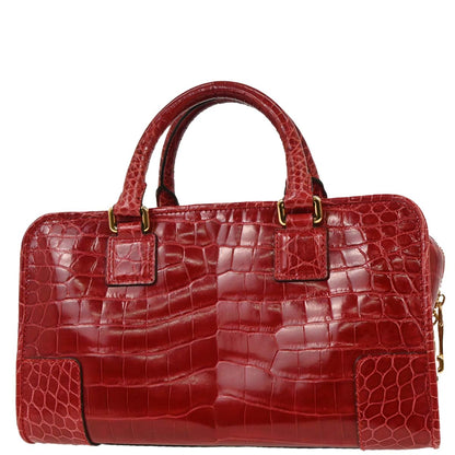 Loewe * Red Crocodile Amazona 28 Handbag