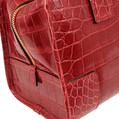Loewe * Red Crocodile Amazona 28 Handbag