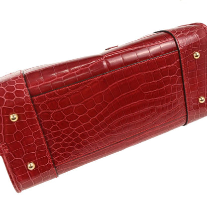 Loewe * Red Crocodile Amazona 28 Handbag
