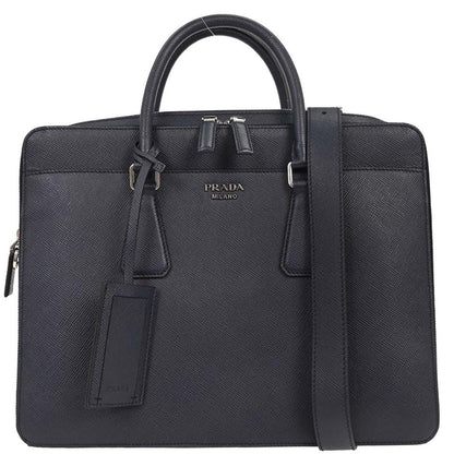 Prada Navy 2way Briefcase Shoulder Handbag
