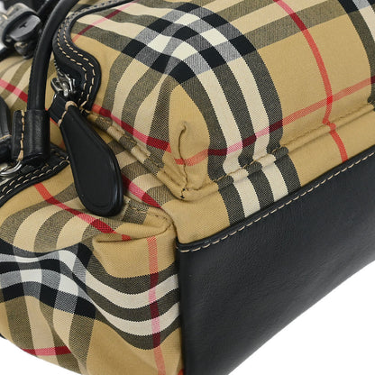 Burberry Beige Black Burberry Check Backpack