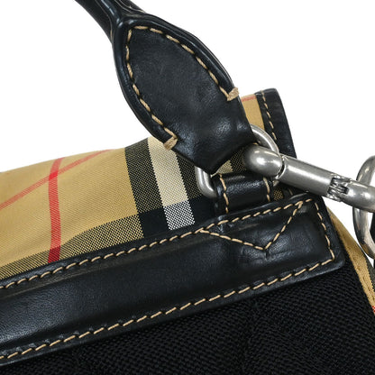 Burberry Beige Black Burberry Check Backpack