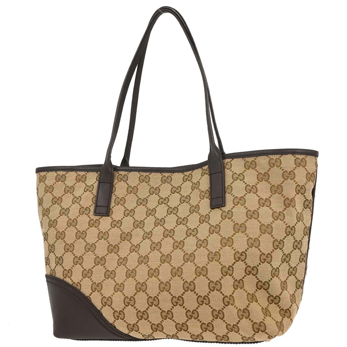 Gucci Brown Beige GG Tote Bag