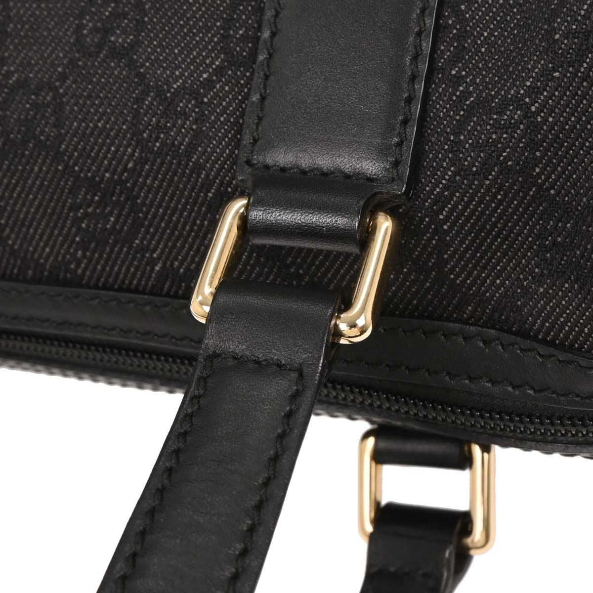 Gucci Black Canvas GG Handbag