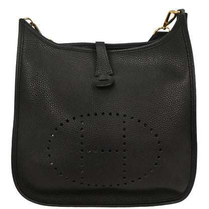 Hermes Black Taurillon Clemence Evelyne 3 29 PM Shoulder Bag