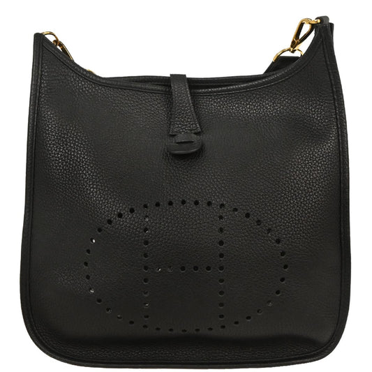 Hermes Black Taurillon Clemence Evelyne 3 29 PM Shoulder Bag