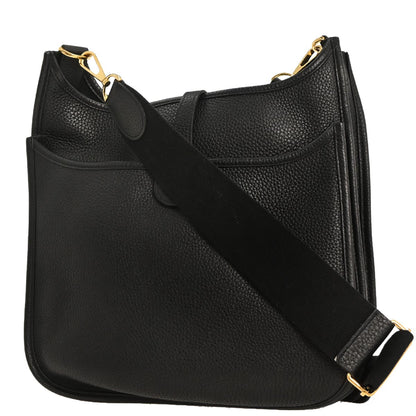 Hermes Black Taurillon Clemence Evelyne 3 29 PM Shoulder Bag