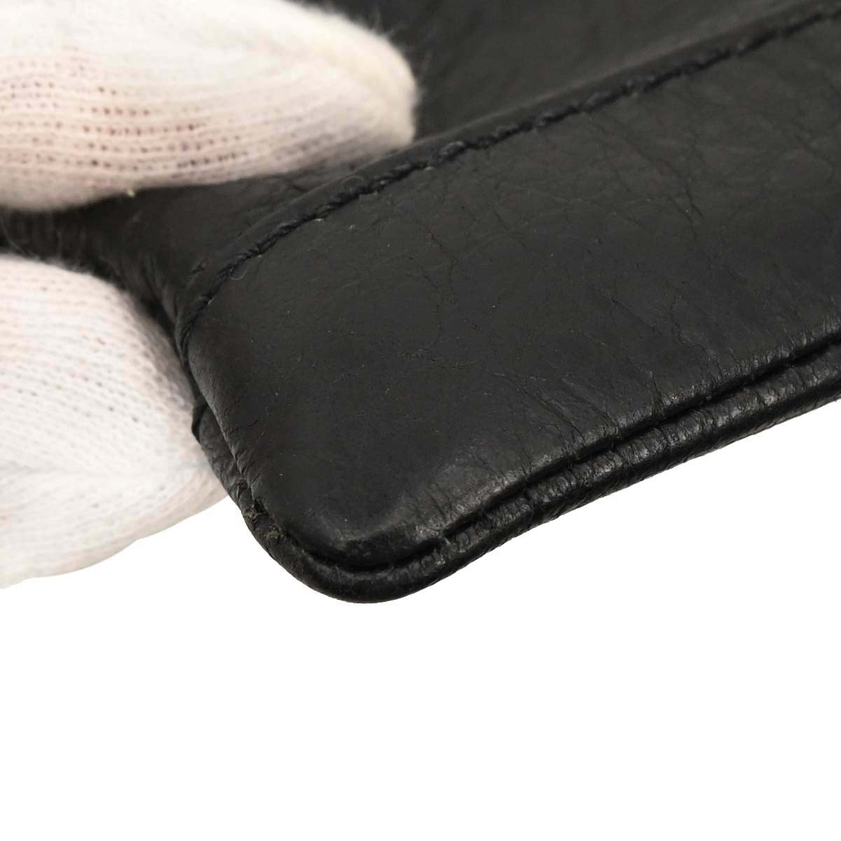 Balenciaga Black Lambskin Clip L Clutch Bag