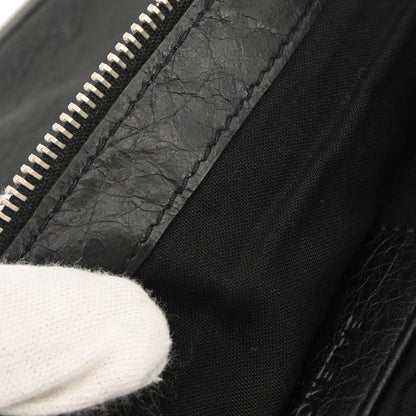 Balenciaga Black Lambskin Clip L Clutch Bag