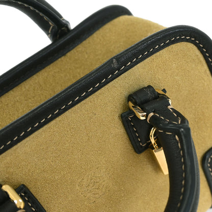 Loewe * Brown Beige Suede Leather Amazona 12 Handbag