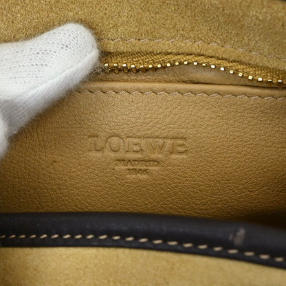 Loewe * Brown Beige Suede Leather Amazona 12 Handbag