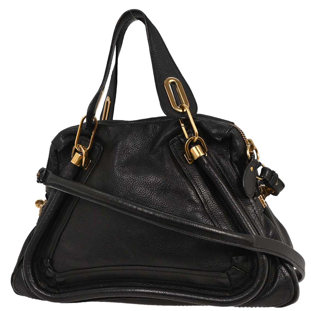 Chloe Black Paraty 2way Shoulder Handbag