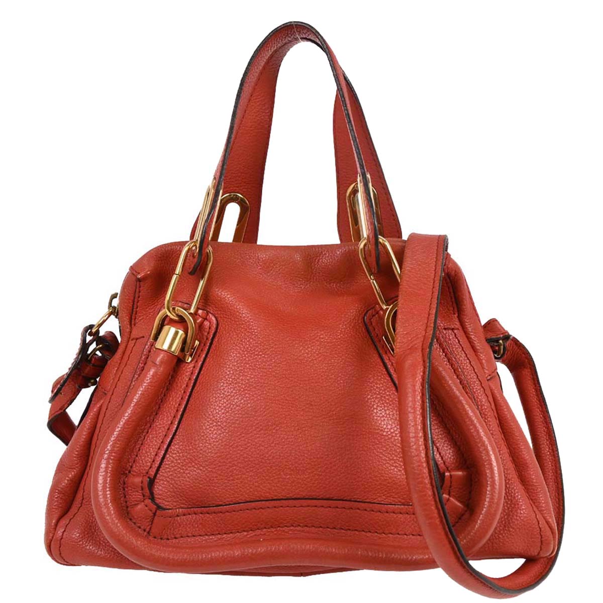Chloe Vermilion Red Paraty 2way Shoulder Handbag