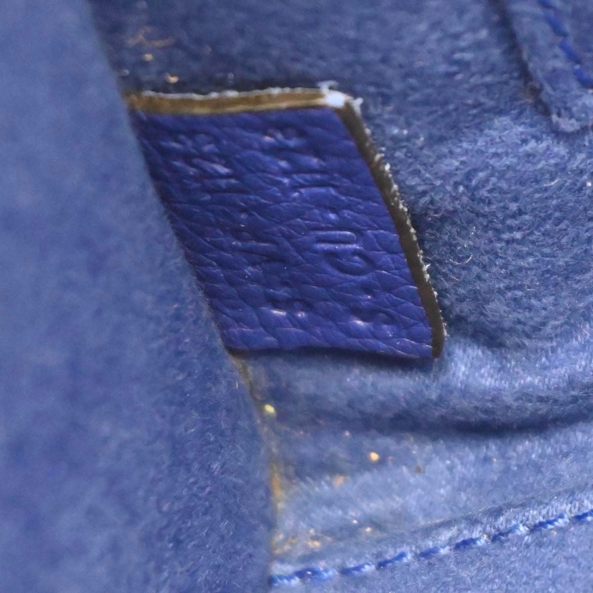 Celine Blue Leather Nano Luggage Tote Bag