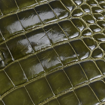 Hermes * Olive Green Alligator Bearn Soufflet Wallet