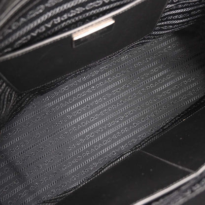 Prada Black Galleria Tote Studded 2way Shoulder Handbag