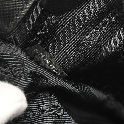 Prada Black Galleria Tote Studded 2way Shoulder Handbag