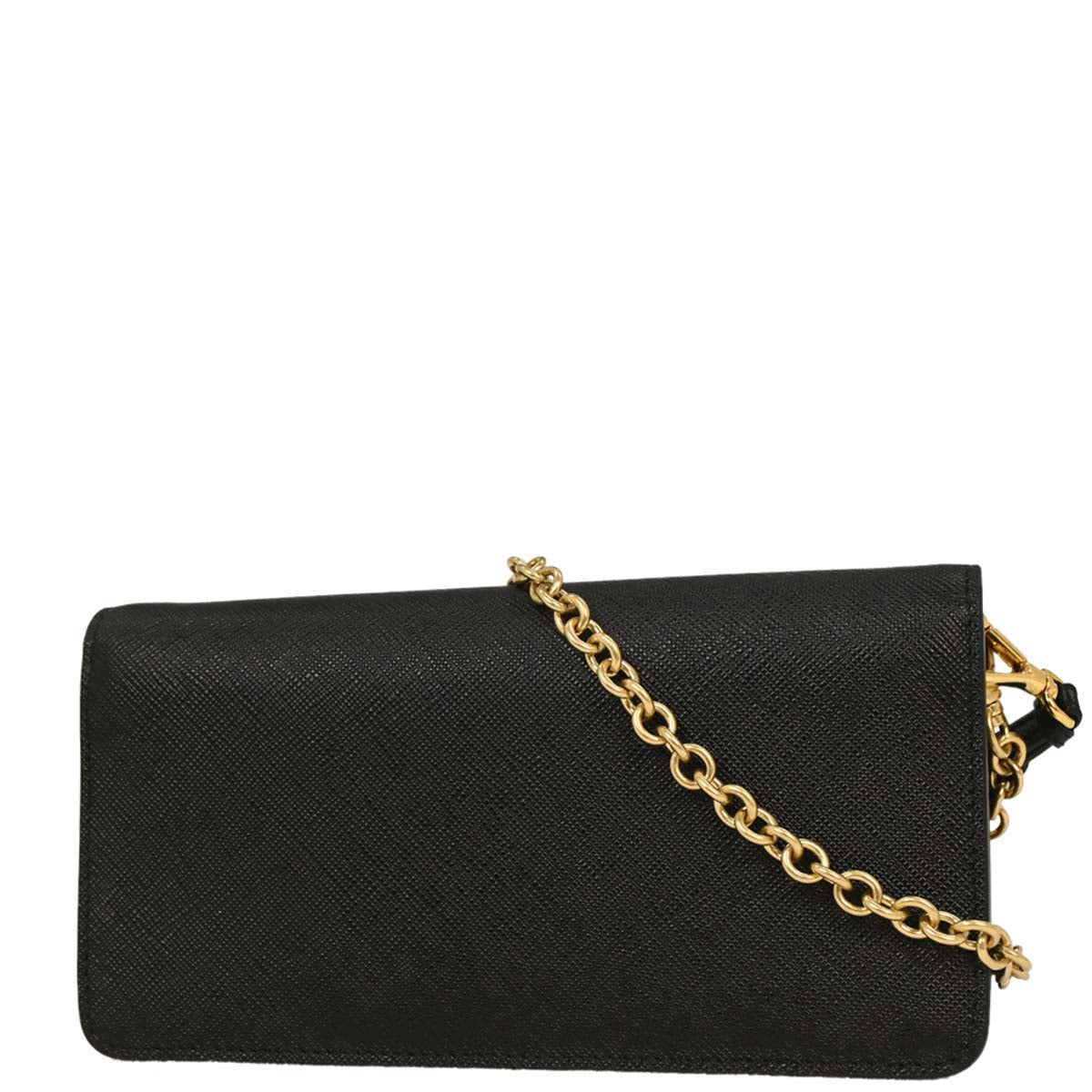 Prada Black Leather Chain Shoulder Bag