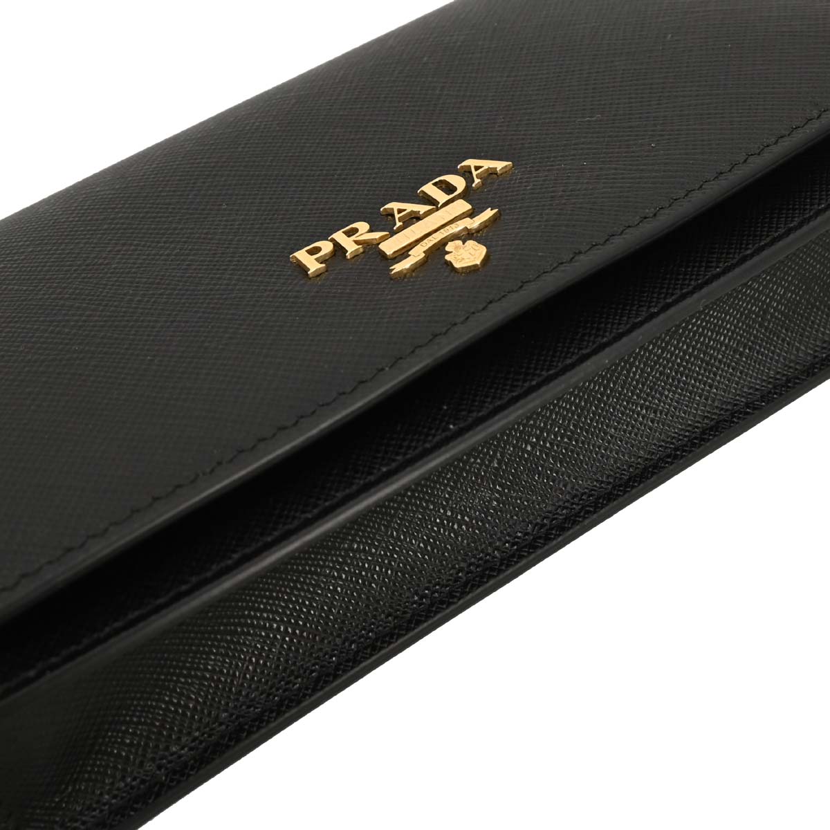 Prada Black Leather Chain Shoulder Bag