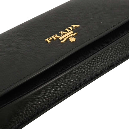 Prada Black Leather Chain Shoulder Bag