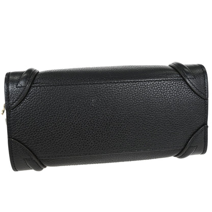 Celine Black Calfskin Nano Luggage Tote Bag