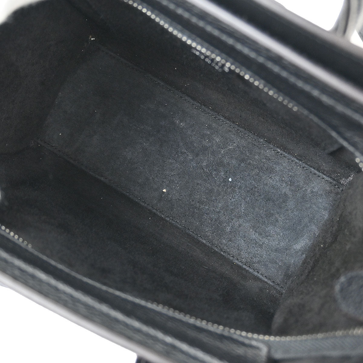 Celine Black Calfskin Nano Luggage Tote Bag