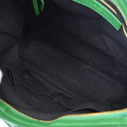 Balenciaga Green Lambskin City Small Handbag