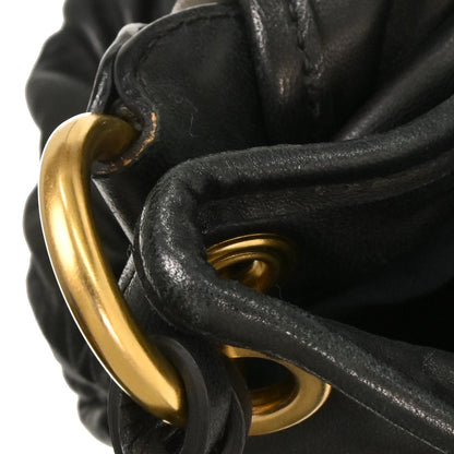 Miu Miu Black Lambskin Coffer 2way Shoulder Handbag