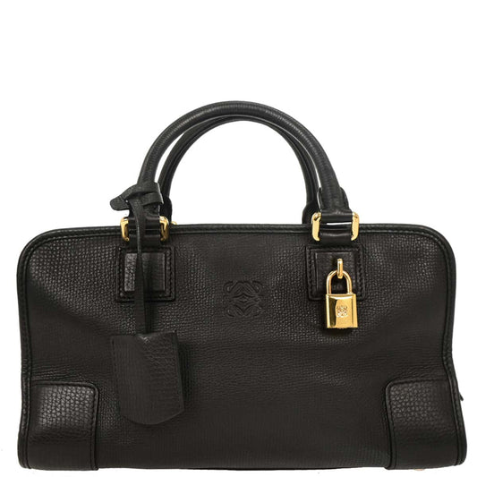 Loewe Black Leather Amazona 28 Handbag