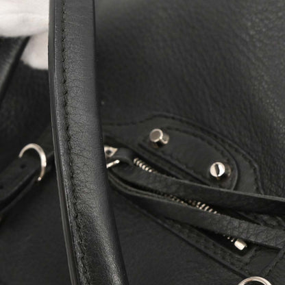 Balenciaga Black Calfskin Papier A6 Tote Shoulder Bag